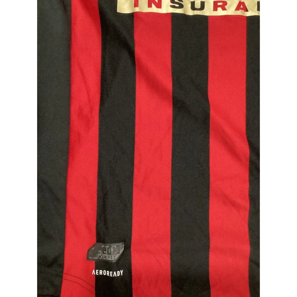 Adidas Atlanta United FC 2019 Red & Black Striped Jersey Size  S